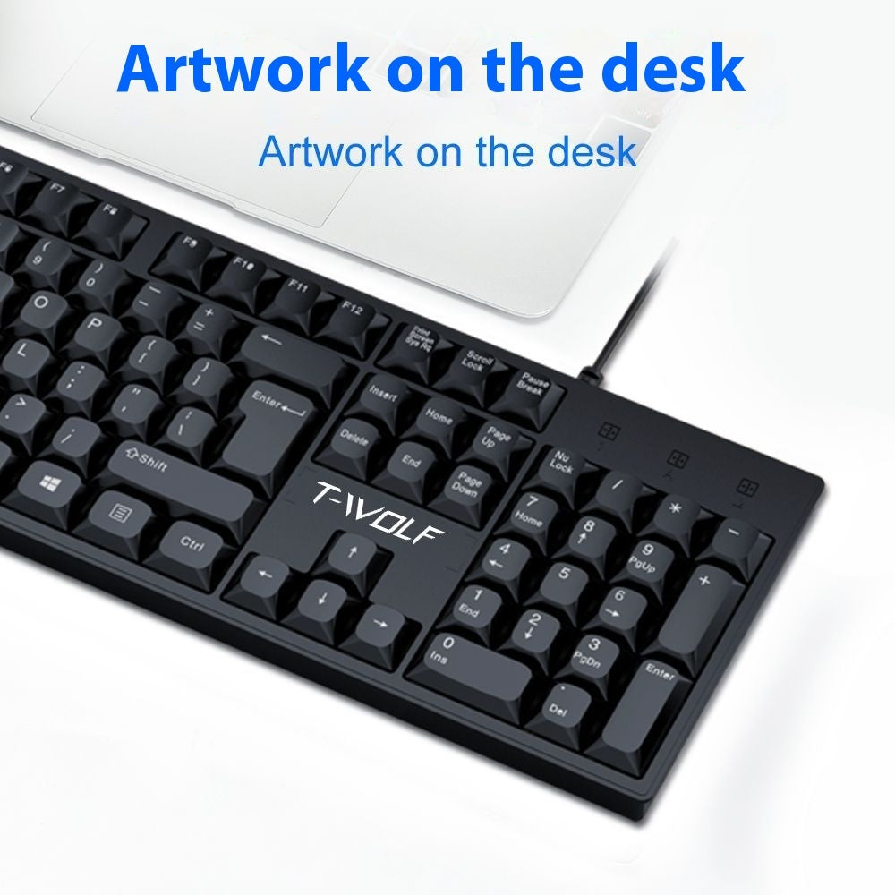 Wired USB Keyboard Laptop Office Home