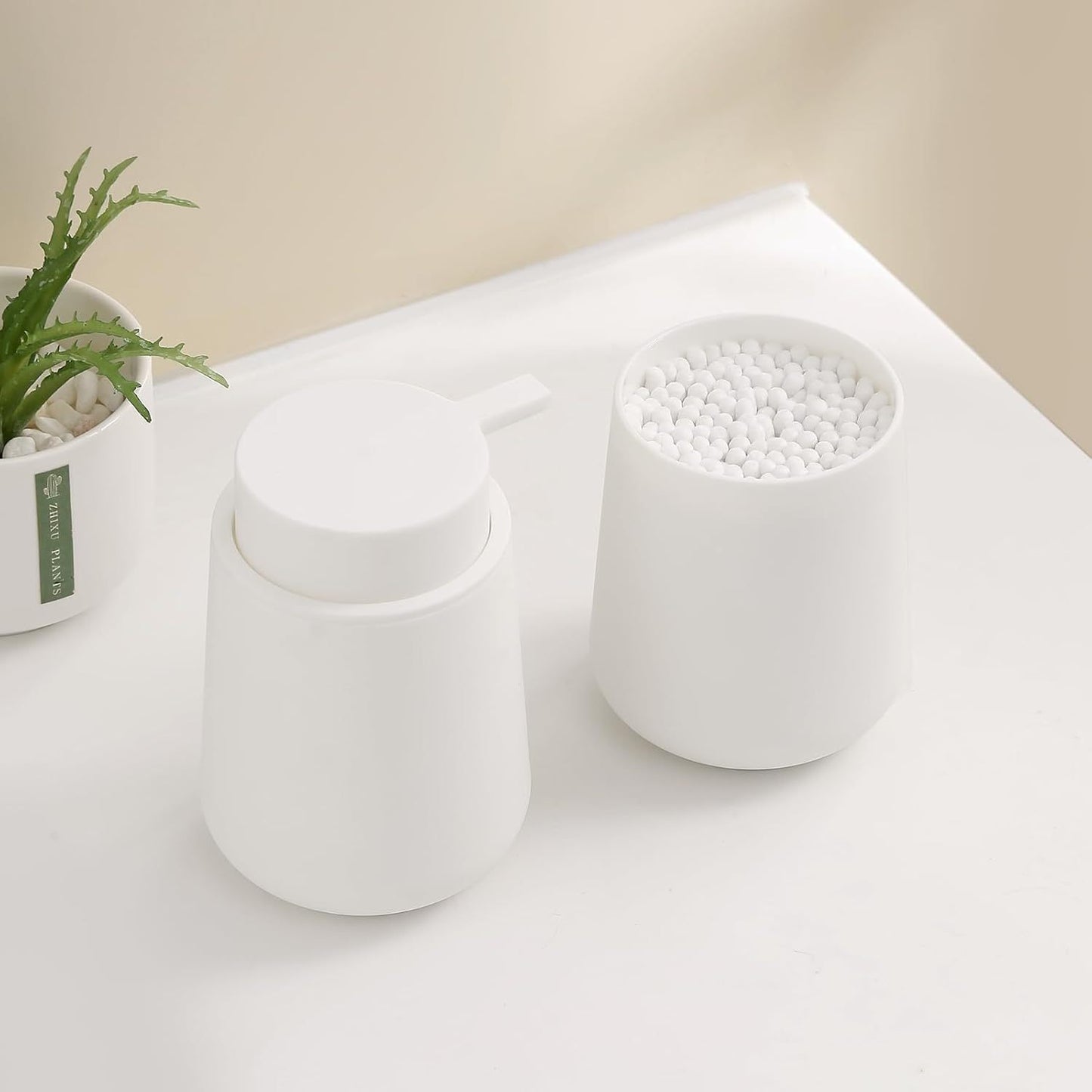 Matte Black Bathroom Accessories Set Plastic Soap Dispenser Toothbrush Holder Cup Soap Dish For Modern Bathroom Decor