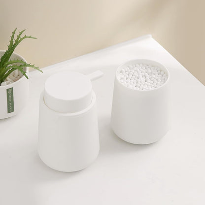 Matte Black Bathroom Accessories Set Plastic Soap Dispenser Toothbrush Holder Cup Soap Dish For Modern Bathroom Decor