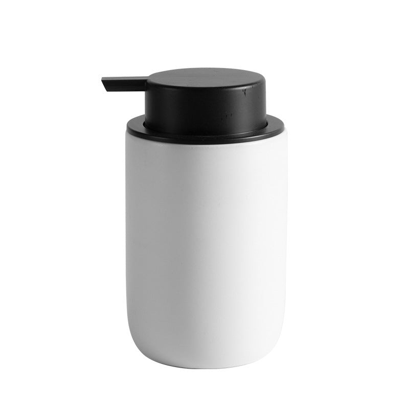 Matte Black Bathroom Accessories Set Plastic Soap Dispenser Toothbrush Holder Cup Soap Dish For Modern Bathroom Decor